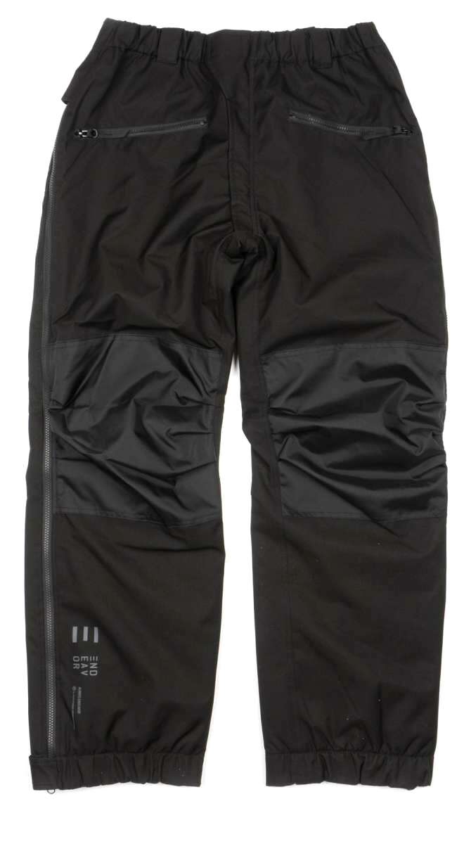 Endeavor Ranger Insulated Pant 2023 - Black pants with zippered pockets and a black zipper on the back of the waistband.