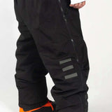 Endeavor Ranger Insulated Tall Pant - Black snow pants with three gray stripes on the side of the leg.