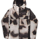 Endeavor Shelter Insulated Jacket - A black insulated jacket with a high collar and zippered pockets, laid flat on a solid background.