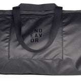 Endeavor Surplus Cargo Bag 2024 - Black nylon bag with zippered top and two black shoulder straps.