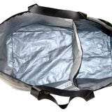 Endeavor Surplus Cargo Bag 2024 - Grey bag with yellow accents and black straps, featuring a zippered opening on top.