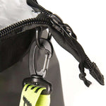 Endeavor Surplus Cargo Bag 2024 - Black bag with a zippered opening and black plastic zipper pull.