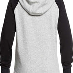 Roxy Women's Liberty Pullover Technical Hoodie 2020 - A heathered grey hoodie with a white drawstring and black zipper.