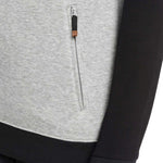 Roxy Women's Liberty Pullover Technical Hoodie 2020 - A heathered grey hoodie with a zippered chest pocket and drawstring hood.