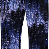 Roxy Women's Daybreak Technical Baselayer Leggings 2020 - Pair of black leggings with a subtle white pattern and pink logo on the left hip.