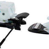 Look Juniors' Team 4 Ski Binding 2015-2016 - White ski binding with black hardware and blue logo on top plate.