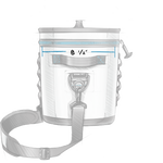 Yeti Hopper Flip 18 Personal Cooler - A white cooler with a handle and zipper on top, featuring a small blue logo in the center.