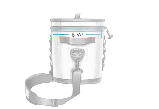 Yeti Hopper Flip 18 Personal Cooler - A white cooler with a handle and zipper on top, featuring a small blue logo in the center.