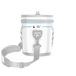 Yeti Hopper Flip 8 Personal Cooler - A white cooler with a handle and zipper on top, featuring a small blue logo in the center.