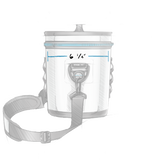 Yeti Hopper Flip 8 Personal Cooler - A white cooler with a handle and zipper on top, featuring a small blue logo in the center.