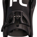 Flux DS Step On - A black snowboard binding with a white logo on top, featuring a sleek design and modern aesthetic.