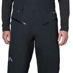 Flylow Firebird Shell Bib Pants 2024 - Black bib pants with white logo on left leg and black buckle straps.