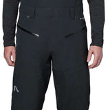 Flylow Firebird Shell Bib Pants 2024 - Black bib pants with white logo on left leg and black buckle straps.