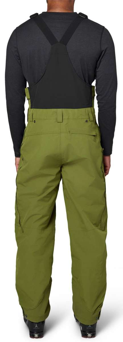 Flylow Firebird Shell Bib Pants 2024 - Black bib with black hardware and a subtle white logo on the left leg.