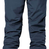 Flylow Women's Daisy Insulated Pants 2023 - Dark gray pants with a subtle floral pattern on the side pockets and a black stripe down the leg.