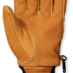 Flylow Magarac Glove 2024 - A tan glove with a white logo on the wrist and a black strap.