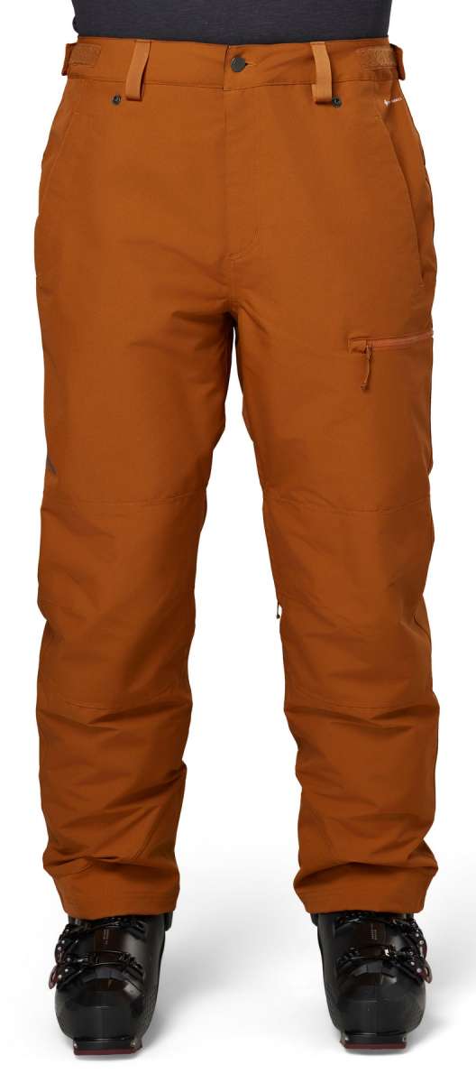 Flylow Patrol Shell Pant - Black snow pants with a subtle white stripe down the side of each leg.