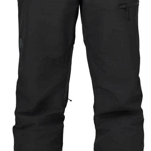 Flylow Patrol Shell Pant - Black snow pants with zippered pockets on the side of each leg.