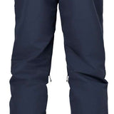 Flylow Patrol Shell Pant - Dark blue shell pant with diagonal zippered pockets on each thigh and a black zipper fly.