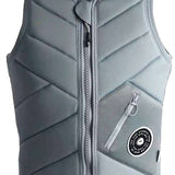 Follow Women's Atlantis Impact Vest 2023 - A gray vest with a zipper down the front and a small logo on the left side.