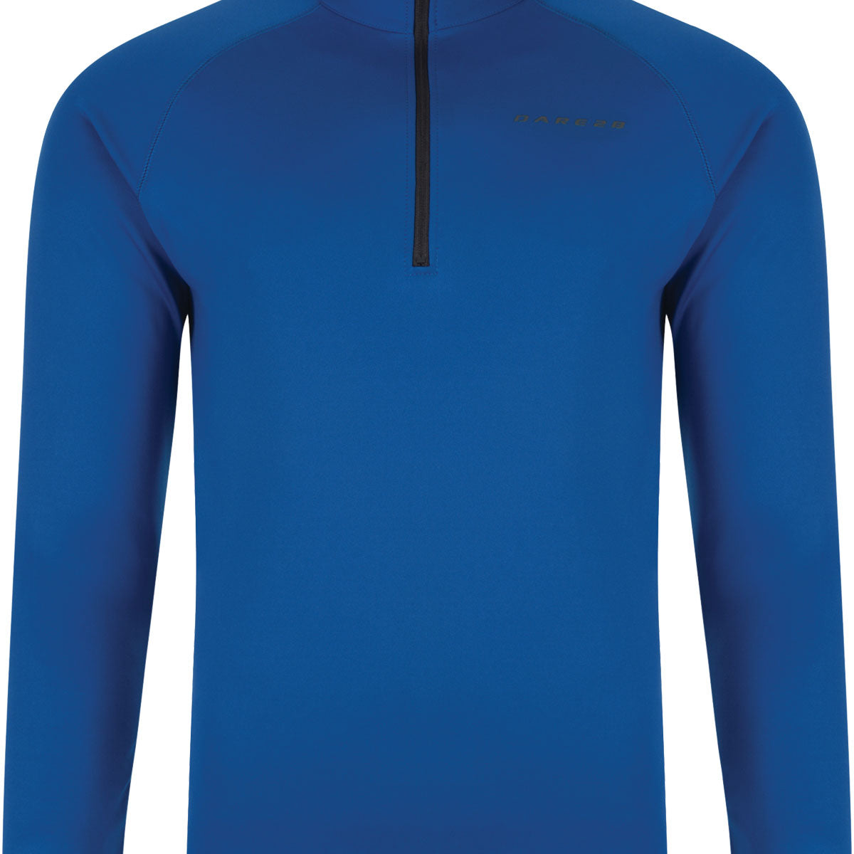 Dare2B Men's Fuseline III Stretch Half Zip T-Neck 2017-2018 - A royal blue half-zip pullover with a high collar and zip running down the front.