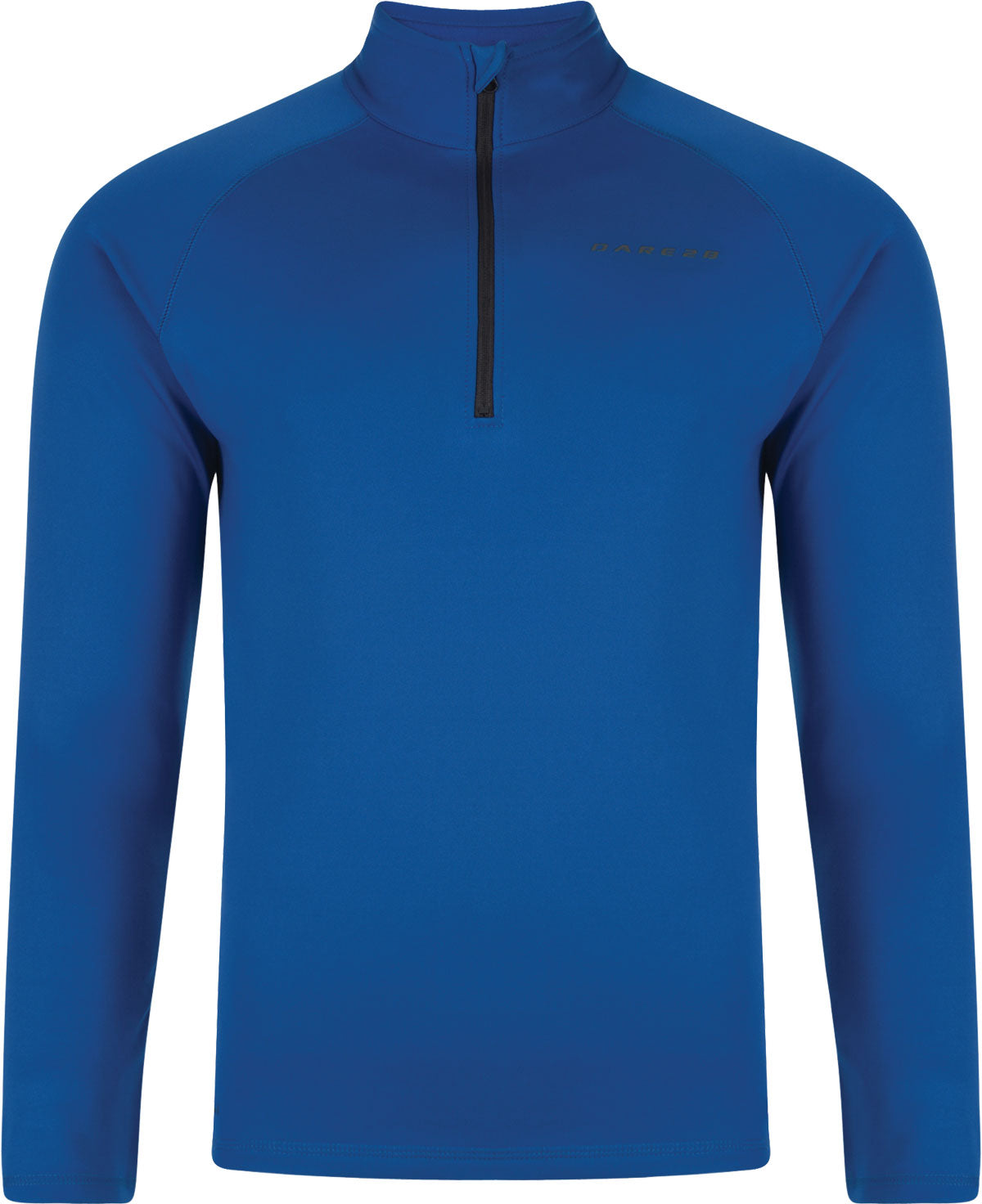 Dare2B Men's Fuseline III Stretch Half Zip T-Neck 2017-2018 - A royal blue half-zip pullover with a high collar and zip running down the front.