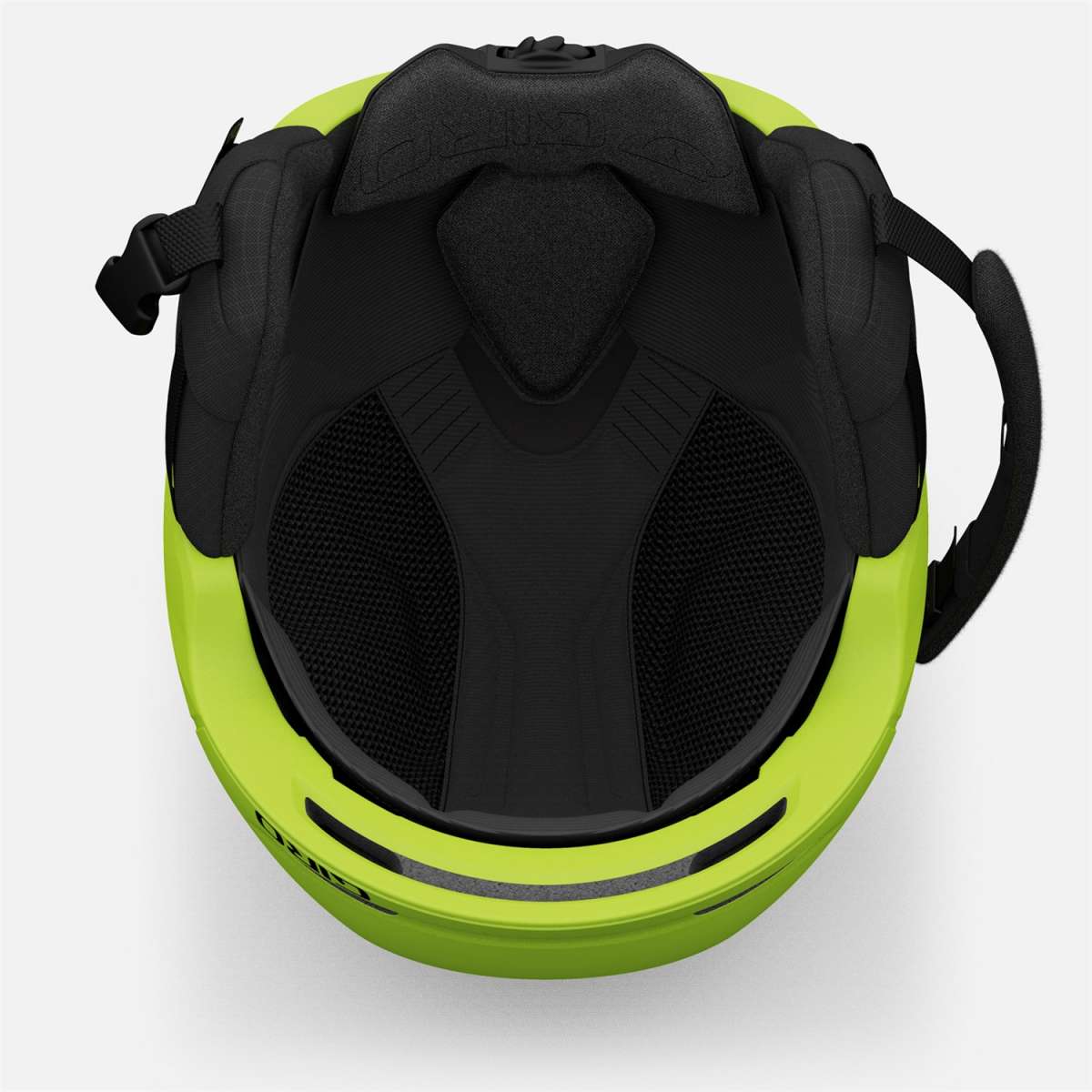 Giro Junior's Neo MIPS Helmet 2024 - Lime green helmet with a black visor and white logo on the side.