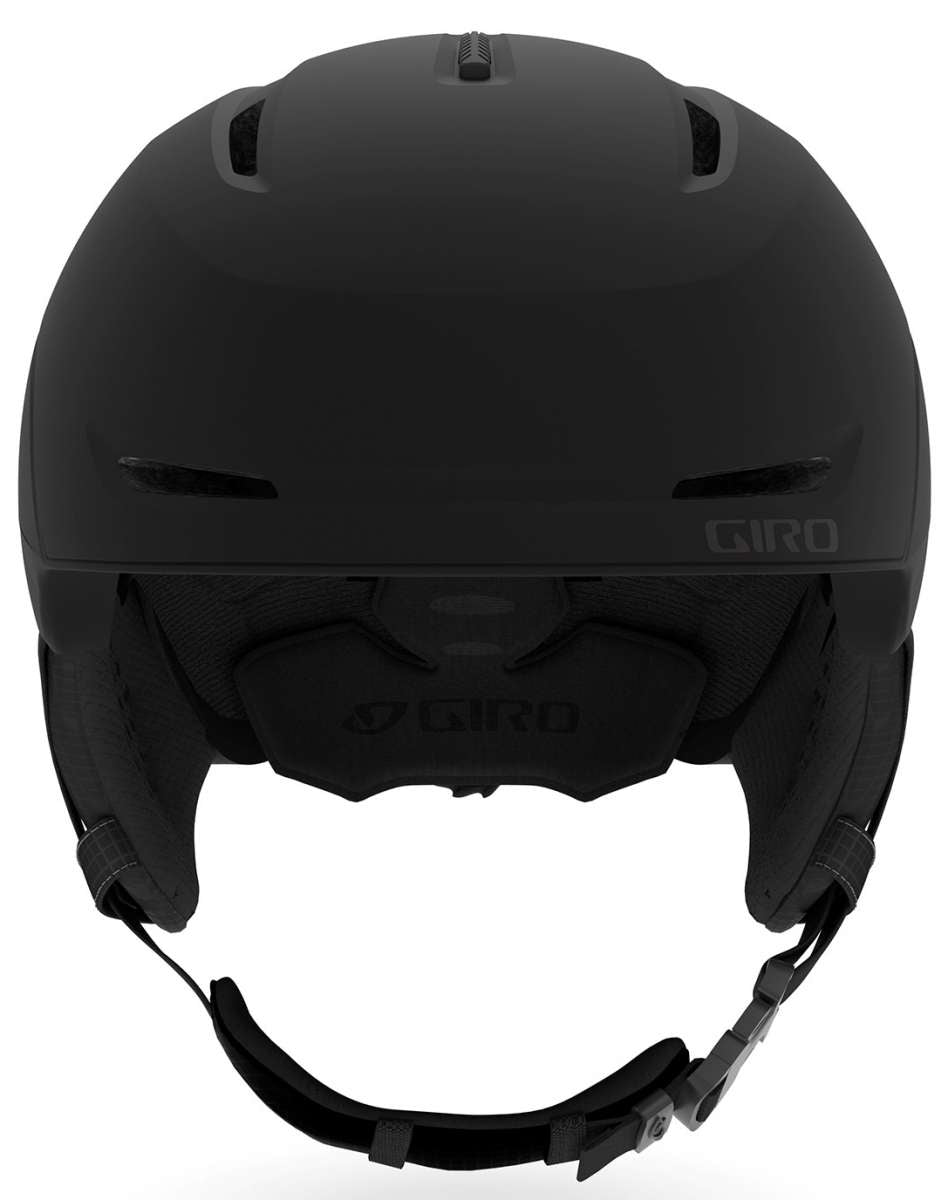 Giro Junior's Neo MIPS Helmet 2024 - A matte black helmet with a sleek, aerodynamic design and a prominent white logo on the front.