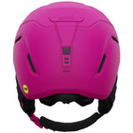Giro Women's Avera MIPS Helmet 2023 - A pink helmet with a black strap and a yellow sticker on the left side.
