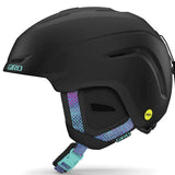 Giro Women's Avera MIPS Helmet 2023 - Black helmet with a white logo on the side and a pink strap in the back.