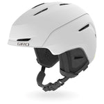 Giro Women's Avera MIPS Helmet 2023 - White helmet with a black visor and yellow accents on the side, viewed from the front at an angle.