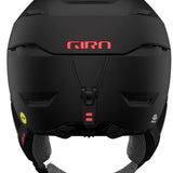 Giro Women's Tenaya Spherical Helmet 2023 - A matte black helmet with a subtle pink logo on the front and a white sticker on the back.