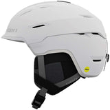 Giro Women's Tenaya Spherical Helmet 2023 - A white helmet with a black chin strap and gray accents on the sides.