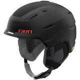 Giro Women's Tenaya Spherical Helmet 2023 - A matte black helmet with a subtle red logo on the side and a sleek, aerodynamic design.