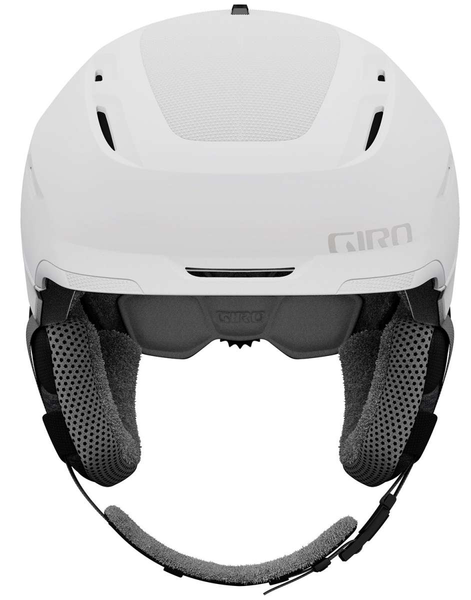 Giro Women's Tenaya Spherical Helmet 2023 - A white helmet with a textured pattern on top and black straps.