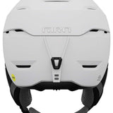 Giro Women's Tenaya Spherical Helmet 2024 - A white helmet with a black chin strap and ventilation holes on top.