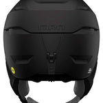 Giro Women's Tenaya Spherical Helmet 2024 - A matte black helmet with a subtle white logo on the front and a small yellow tag on the back.