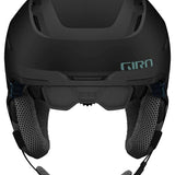 Giro Women's Tenaya Spherical Helmet 2024 - A matte black helmet with a subtle blue logo on the front and side vents.