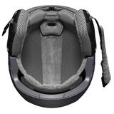 Giro Women's Tenaya Spherical Helmet 2024 - A black helmet with a white logo on the front and a strap that goes over the back of the head.