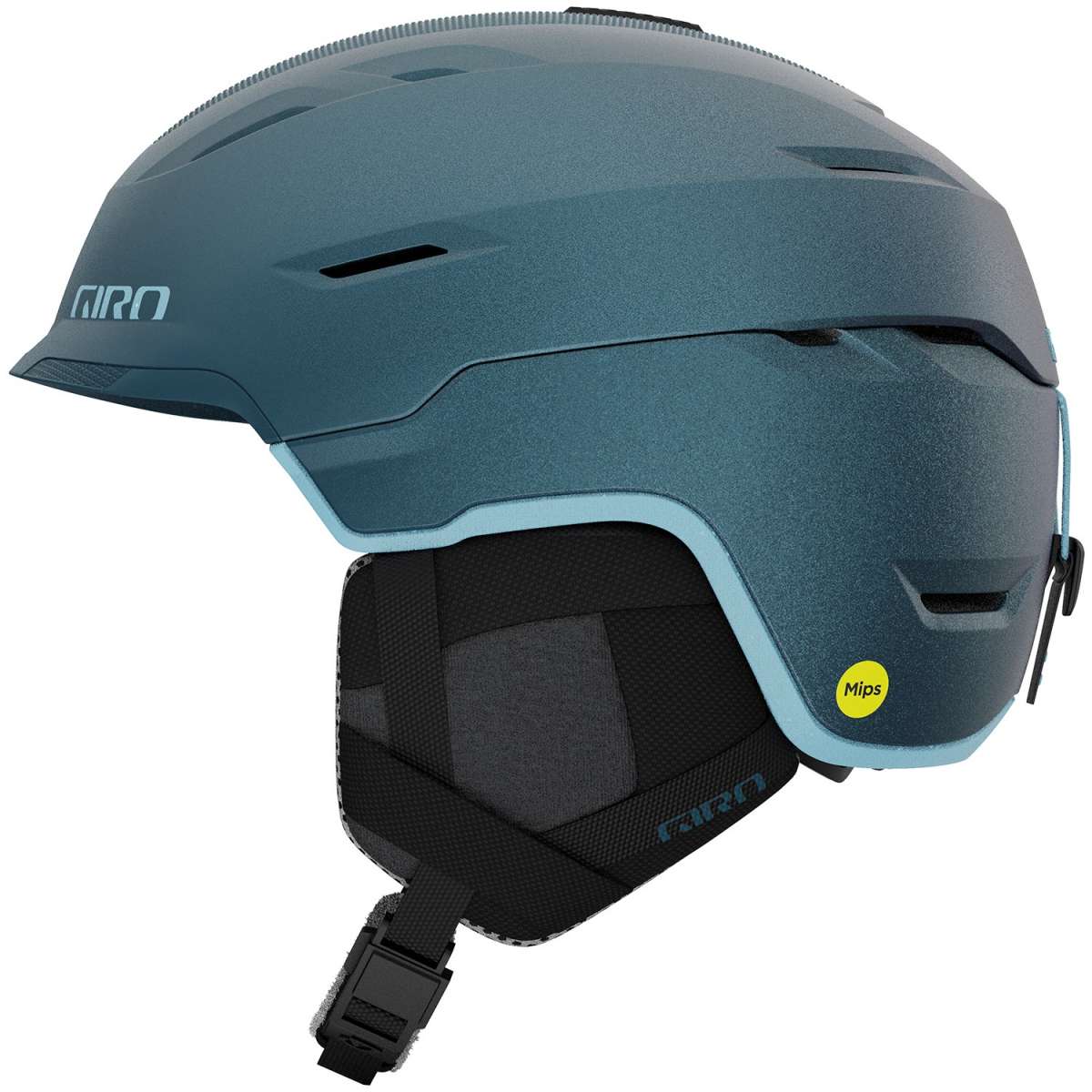 Giro Women's Tenaya Spherical Helmet 2024 - A dark gray helmet with a white stripe on the side and a black visor.
