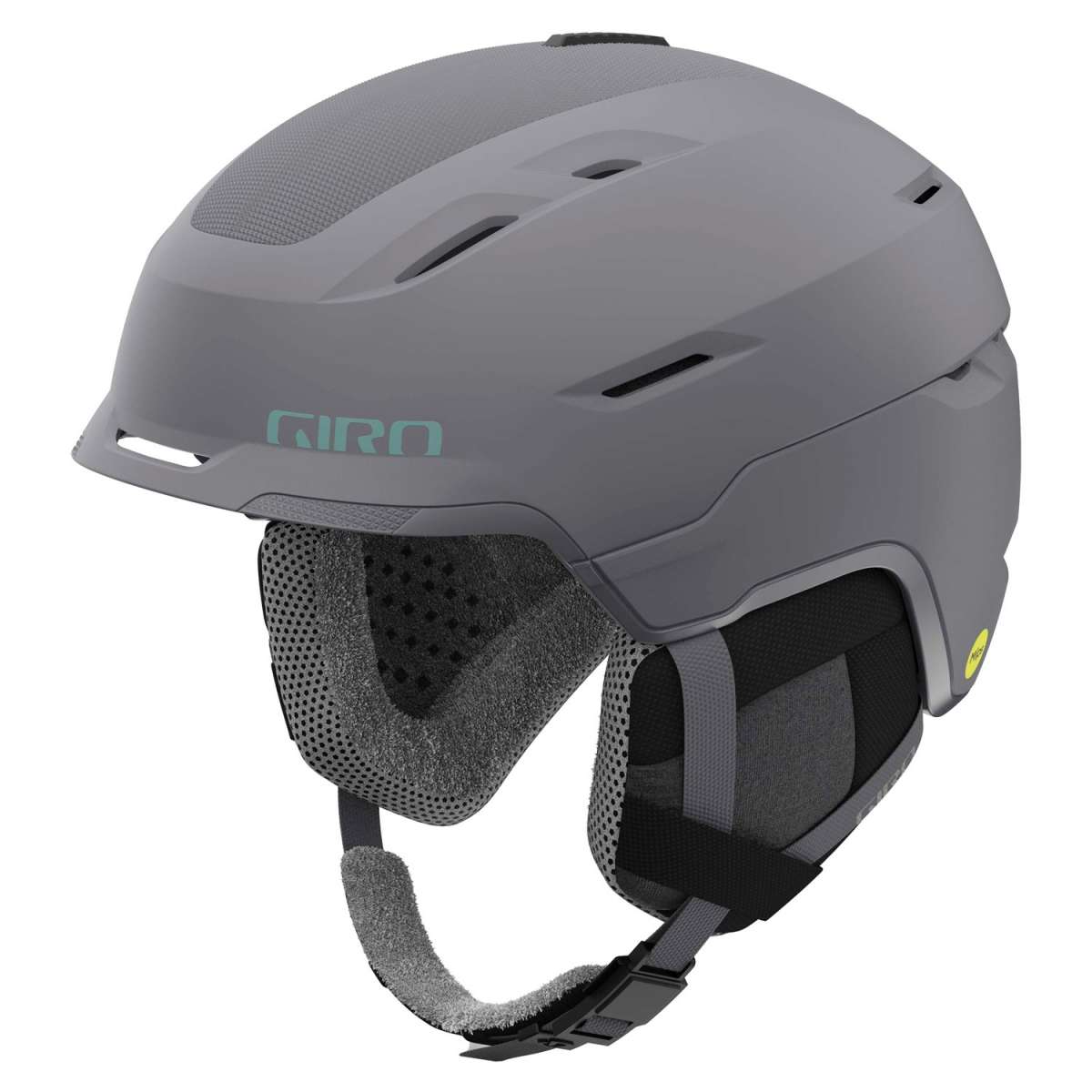 Giro Women's Tenaya Spherical Helmet 2024 - A matte black helmet with a subtle white logo on the front and ventilation holes along the top.