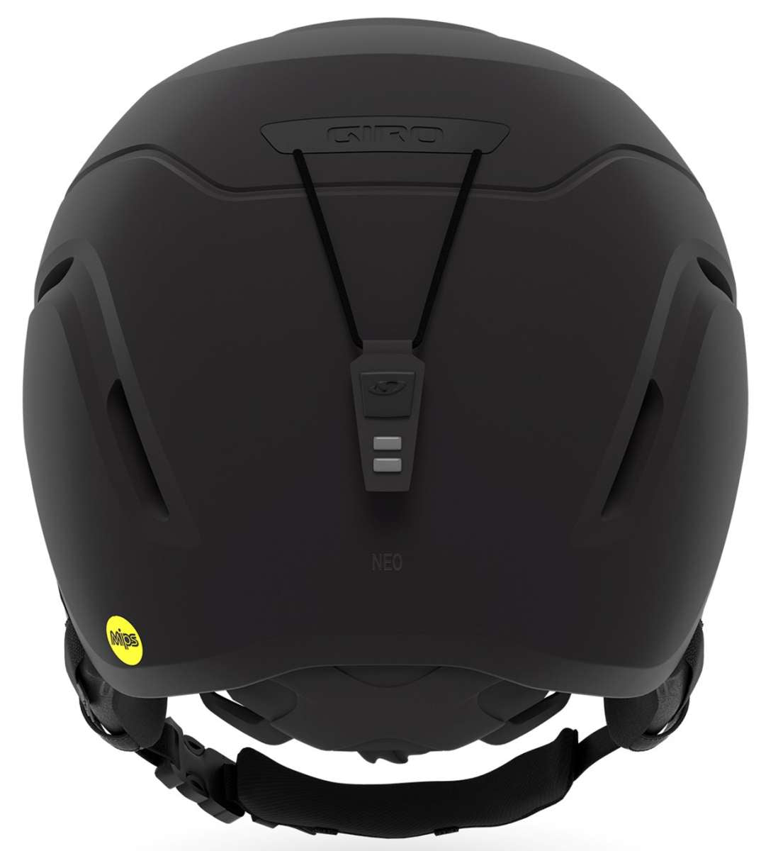 Giro Neo MIPS Helmet 2022-2023 - Matte black helmet with a sleek, aerodynamic design and a prominent MIPS label on the side.