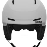 Giro Neo MIPS Helmet 2022-2023 - A white helmet with a black visor and chin strap, featuring a sleek design with ventilation holes on top.