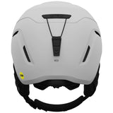 Giro Neo MIPS Helmet 2022-2023 - A white helmet with a black strap and a yellow MIPS sticker on the back.