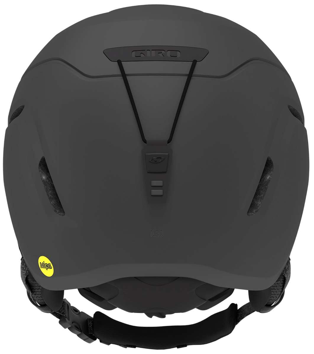 Giro Neo MIPS Helmet 2024 - Matte black helmet with a sleek, aerodynamic design and a prominent MIPS label on the side.