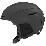 Giro Neo MIPS Helmet 2024 - A matte black helmet with a sleek, aerodynamic design and ventilation holes on top.