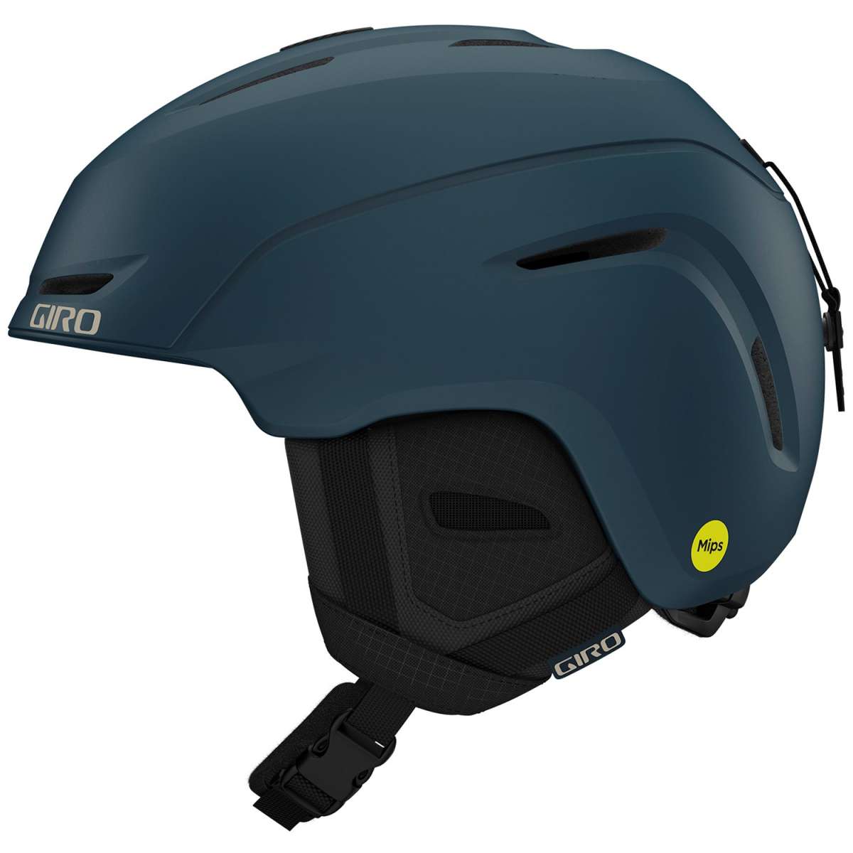Giro Neo MIPS Helmet 2024 - A matte black helmet with a sleek, aerodynamic design and a prominent white "GIRO" logo on the front.