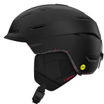 Giro Tor Spherical Helmet 2023 - A matte black helmet with a subtle red logo on the side and a sleek, aerodynamic design.