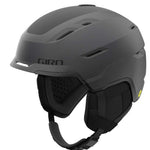 Giro Tor Spherical Helmet 2023 - A matte black helmet with a subtle yellow logo on the side, featuring a sleek spherical design and ventilation holes along the top.