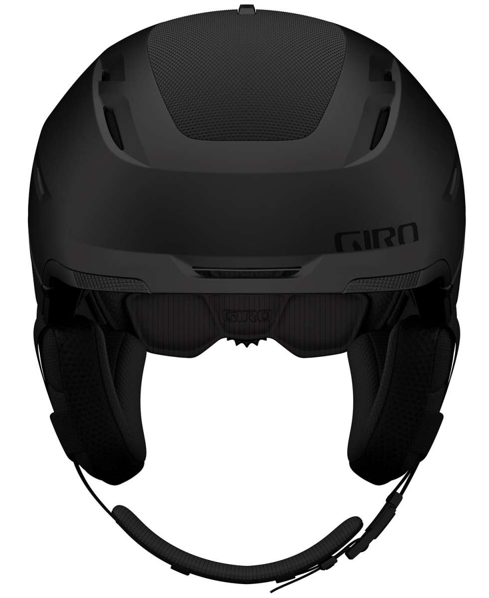 Giro Tor Spherical Helmet 2023 - A matte black helmet with a textured top and ventilation holes on either side of the front.